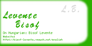 levente bisof business card